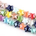 10pcs Cute Handmade Craft Star Beads Ceramic Cartoon Design Ceramic Spacer Loose Beads Fashion Bracelet Making Kit Jewelry Making Material Gift. 