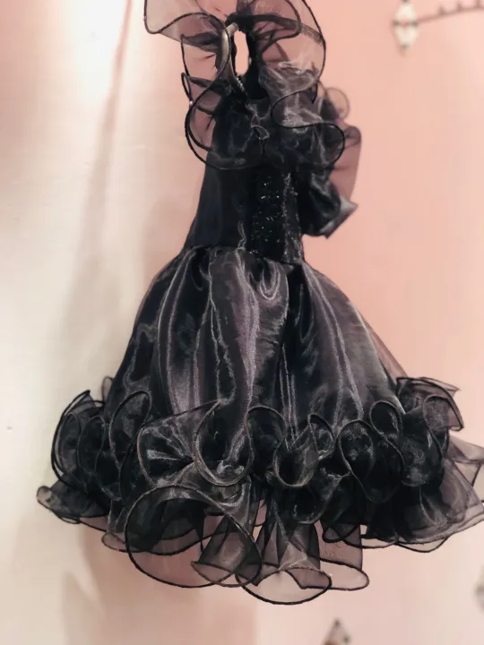 baby%20black%20fancy%20flayer%20frock%20for%20girls%20-%20Image%202