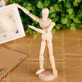 Wooden drawing Draft 14 Various poses produced Drawing material Movable model Doll 14 cm. 
