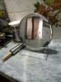Stainless Steel Chakla Belna With Wooden Grip and Stainless Steel Stand | Kitchen Accessory for Round Roti. 