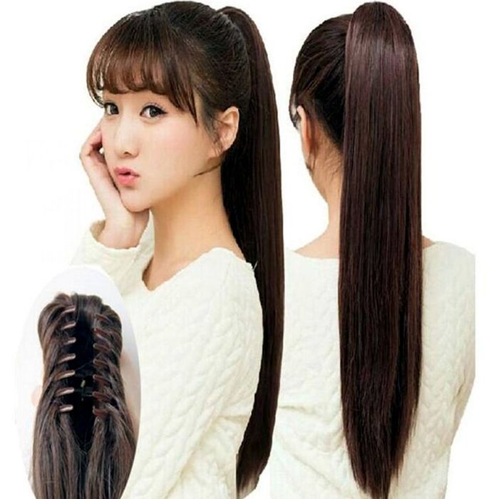 22"%20Pony%20Tail%20Ponytail%20Hair%20Extension%20Long%20Straight%20-%20Natural%20Brown%20Color%20-%20Image%203