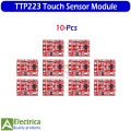 10pcs TTP223 Touch Button Modular Self-Locking Jog Capacitive Switch - ttp223 touch switch Single Channel Transformation Touch Sensor Module Arduino by Electrica. 