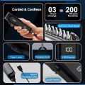 VGR VL-118 Limited Edition Professional Corded & Cordless Hair Clipper with LED Display 6 Length Settings | 200 min Runtime. 