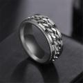 Elegant Vintage For Teens Punk Stainless Steel Fidget Spinner Men Rings Women Anxiety Rings Finger Rings Twist Chain. 