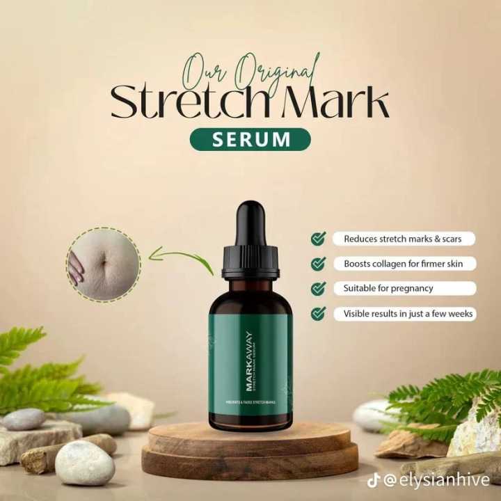 Markaway Advanced Stretch Mark Repair Serum Deep Hydration Formula Reduces Stretch Marks Restores Skin Elasticity and Improves Texture for Smooth Radiant Skin