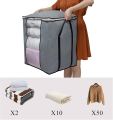 high quality window bag 20" x 20" + 10"  Waterproof Folding Storage Bag Closet Organizer home portable space saver large capacity with Clear Window, Reinforced handle Cloth Box for Wardrobe Pillow Quilt Bedding dual Zipper Bag. 