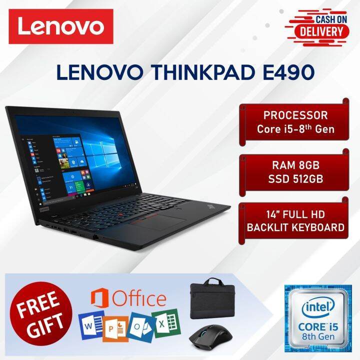 Lenovo ThinkPad T490 - Core i5 8th Generation - 8GB RAM 512GB SSD