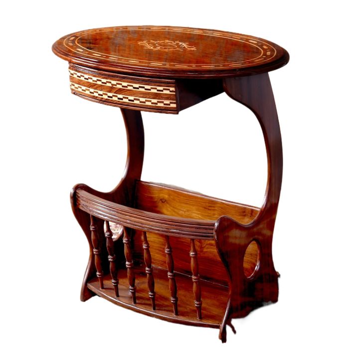 Wood Xpert Handi Craft Solid Sheesham Wood Jai Namaz Rack / Newspaper Rack / Magazine Rack /