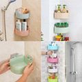 1PC High Quality Plastic Corner Storage Rack Suction Cup Bathroom Plastic Suction Cup Bathroom Kitchen Corner Storage Rack Organizer Shower Shelf. 