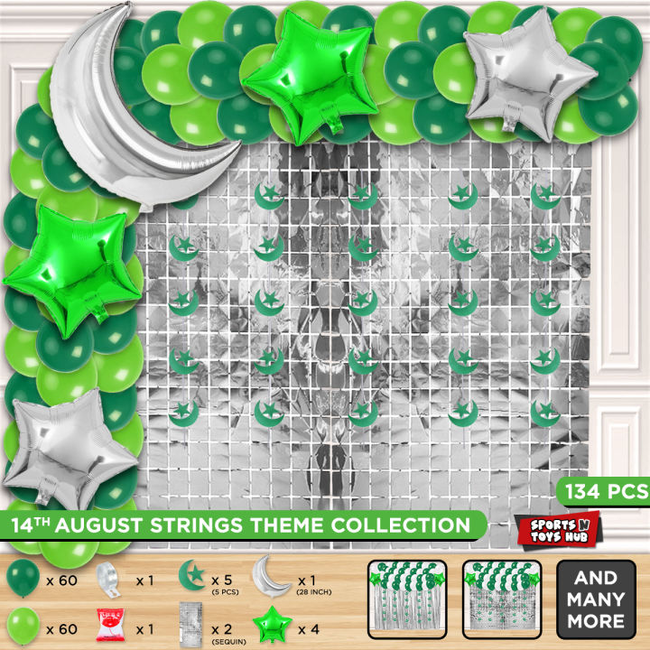 Independence Day String Bunting Banner Theme Collection, 14th August Decoration Celebration, Jashne Azadi Wall Banners For Parties Supplies, 14 Aug 1947 Pakistan Themes Festive, Pak Zindabad Bunting Strings, Decorate Your Home, Office : YlOPaNKw