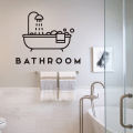 Bath Room Bath Tub vinyl wall decor sticker for Bathroom. 