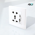 Multi Socket Switch with Dual USB Port Wall Power Socket, High Voltage controller, Hi Speed USB Multi Switch, 13 AMP 5 V Multi Switch Socket Type  C for Mobile Charging. 