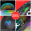 T90 2.4G Wireless Mechanical Mouse RGB Gaming Mouse Ergonomic 3600DPI Mouse 11 RGB Lighting Modes Mice White. 