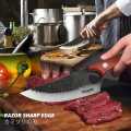 Imported Best Selling Japanese Forged Huusk Knife High tensile, Chef Knife, Multipurpose, for Meat, Outdoor Camping, BBQ Knife with Gift Box and Optional Sheath. 