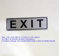 EXIT Plate (18cm x 5cm) Aluminium Sign Plate (Mirror OR Glass Mountable Name Plate) - 1 Piece. 