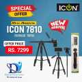 iCON i7810 Professional Overhead Tripod Plus Monopod Multipurpose For Mobiles, Mirrorless Cameras, DSLR etc. 