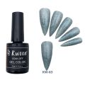 KWEEN Glitter Gel Nail Polish Gray Blue Glitter Soak Off UV LED Nail Polish Holographic Sparkle Shiny Diamond Gel Polish for Manicure. 