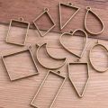 10pcs/lot Alloy Charm Pendants Hollow Mold Frame DIY Crafts Handmade Bezel Mold. 