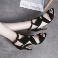 Women Fashion Black Heels Sandal Every Event Weeding, Party, Casual Comfortable Heels Beautiful Elegant. 