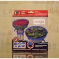 Cartza 6pcs Reusable Silicone Stretch Lids Covers Food Grade - Fits any Bowl or Container. 