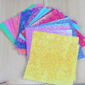 50pcs/set Square Origami Paper Single Side Shining Folding Solid Color Papers Kids Handmade DIY Scrapbooking Craft Decoration. 
