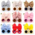 New Baby Sunglasses Headband Set Fashion Big Bow Princess Head Band for Girls Accessories Kids Sunglasses Beach Travel Outfit. 