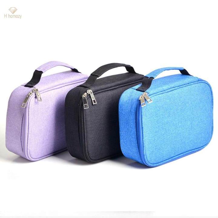 72 Slots Colored Pencil Case High Capacity Zipper Pens Pencil Case Black