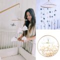 2X DIY Wooden Frame Kit,Baby Crib Mobile Wind Chime,Crib Bed Wood Mobile Hanger,Wooden Bead,Home Decor Nursery for Kids. 