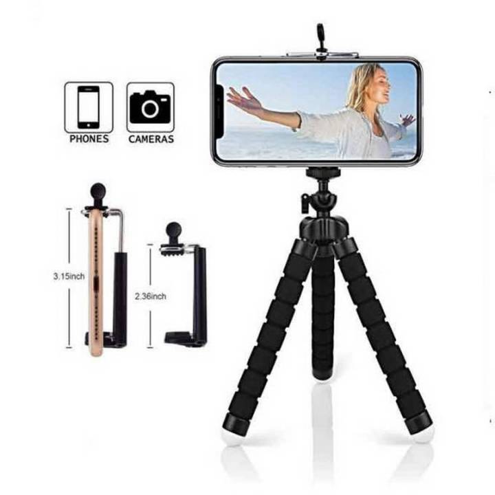 Flexible Foam Tripod Phone Holder Portable and Adjustable Stand