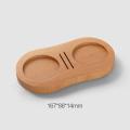 Station Espresso Puck Screen Tamping Distribution Wooden Mat Stand Coffee Presser. 
