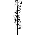 Wall sticker Interlaced Bamboo Wall Sticker Decal 39" x 10" inches Transfer Nature Tree Plant Chinese Japanese Vinyl. 