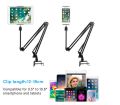 Overhead Tripod Articulating Arm Phone Holder mount, Lazy tripod Video Webcam Arm Stand for Baking Crafting Demo Videos/Live Streaming makeup sketching vlog or blog tripod stand. 