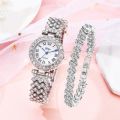 LooKeo Mall 2pcs Set Luxury Fashion Ladies Quartz Watch Wristwatch Elegant Bracelet Watches For Women. 