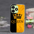 Techno Spark Go 2024 Pouch Cover Yellow - Queen Soft Back Cover Case For Techno Spark Go 2024. 