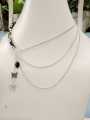 3 Layered Chain Necklace with Beautiful Charms and Beads – Punk Trendy Casual Jewelry for Girls & Women. 