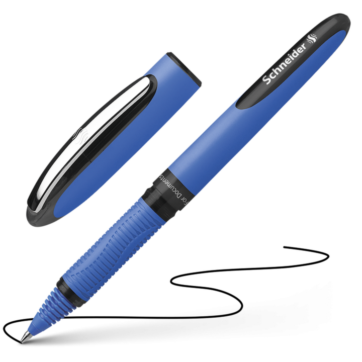 Schneider One Hybrid C 0.5mm Rollerball Pen for Documents (Made in Germany) conical tip for pleasantly soft writing - for students and Office Workers - Schneider pen - roller ball pen - Ballpoint pen