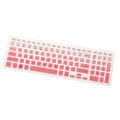 Thin Silicone Keyboard Skin Cover for Dell 15CR 15inch Laptop PC Clear Pink. 