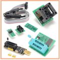 1Set CH341A 24 25 Series EEPROM Flash BIOS USB Programmer+SOIC8 SOP8 Test Clip+SPI Flash 1.8V Adapter+SOP8 SOIC8 to DIP8. 