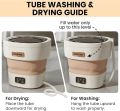 7L/11L Mini Portable Machine, Foldable Washing Machine with Dryer, Baby Clothes Washer, Compact Washer for Kids Clothes, Travel & Dorm Use, Small Washing Machine with Dryer Function, Electric Laundry Bucket Washer for Home & Outdoor. 