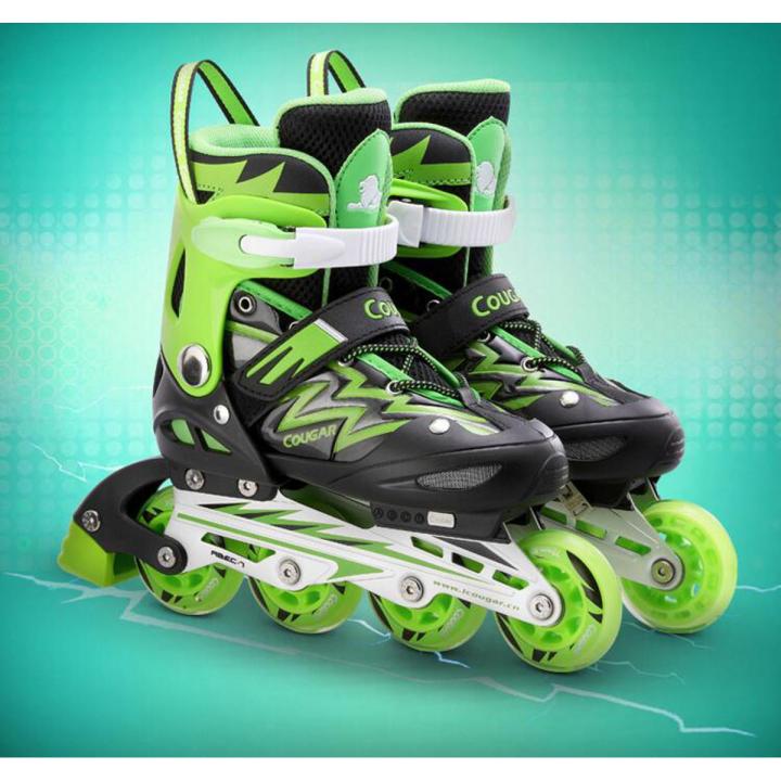 Adjustable Children Single Four-Wheel Roller Skates Skating Shoes
