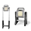 Multifunctional Work light Adjustable color Temperature Rechargeable LED Work Light with Stand, Cordless Work Light 10AH Battery, Power Bank 750/1500/3000 Lumen, 2700/8000K Dimmable ( 128 White light SMD / 128 Yellow Light SMD / 20 Red light SMD. 