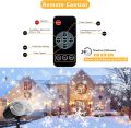 Christmas Projector Lights, Snowflake Projector Lights Christmas LED Lights, Moving Rotating Snowstorm with Remote Control Timer, Indoor/Outdoor Waterproof for Halloween Christmas Party Decoration uk import. 