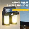Double Head Antique Solar Sensor Lamp, Wall Mounted Courtyard Villa Garage Wall Light. 