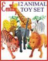 12 RUBBER ANIMAL TOYS JUNGLE SET FOR KIDS ● 12 RUBBER ANIMAL TOYS JUNGLE SET FOR KIDS ● MAKE YOUR OWN ZOO ● BEST PLAYING TOYS ● WITH TREES AND ZOO BOUNDRIES ● FIRST CHOICE OF CHILDREN ● BEST INDOOR GAME TOYS EVER ● MULTIPLE BEAUTIFUL ANIMAL DESIGNS ● ATTR. 