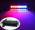 8 LED Visor Dashboard Universal Emergency Strobe Flashing Light Blue & Red. 