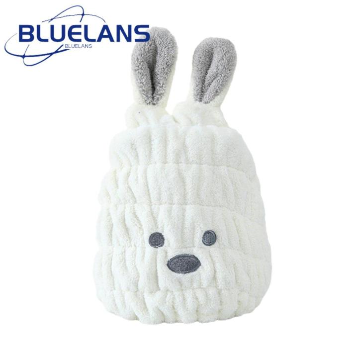 Kids Hair Towel Wrap Comfortable Lovely Rabbit Wipe Head Towel Bathing Drying Hair Hat