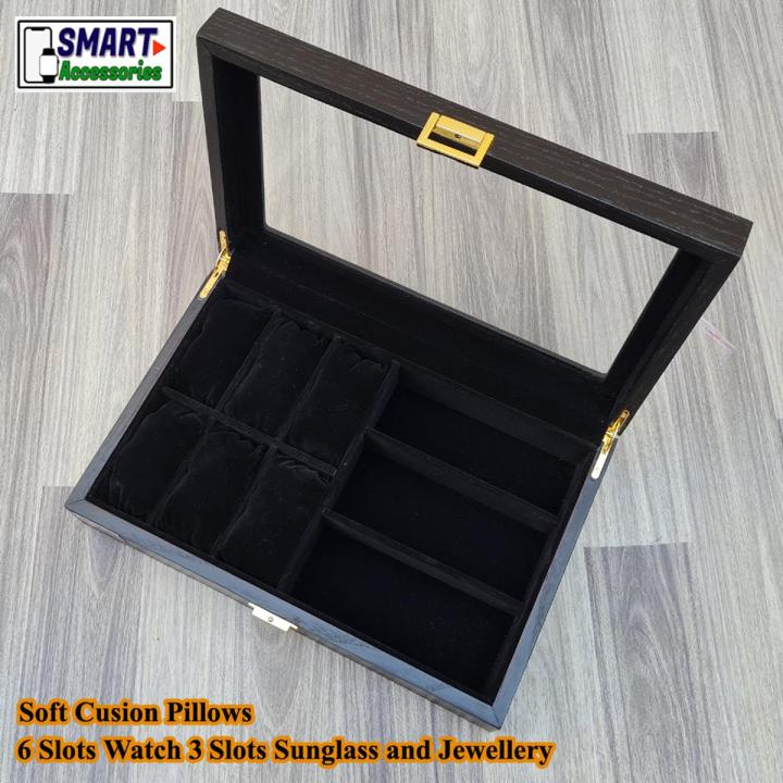 6 Slots 12 Slots 24 Slots Premium Quality Wooden Watch Organizer Box Watch Display Case Jewellery Box