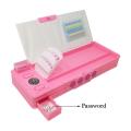 Dual Side Password Protected Multi Purpose Cartoon Printed Pencil Box for Kids(Princes). 
