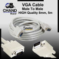 VGA Cable Male to Male 5 M OD 8MM. 