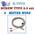 K TYPE/STUD TYPE THERMOCOUPLE TEMPERATURE SENSOR WITH 2METER WIRE CABLE FOR INDUSTRIAL TEMPERATURE CONTROLLER (Choose from probe sizes). 